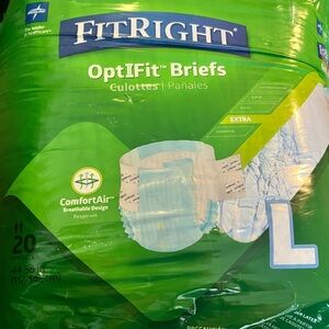 FitRight OptiFit Briefs Large 20 count Unisex